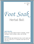 Foot Soak Herbal Ball
